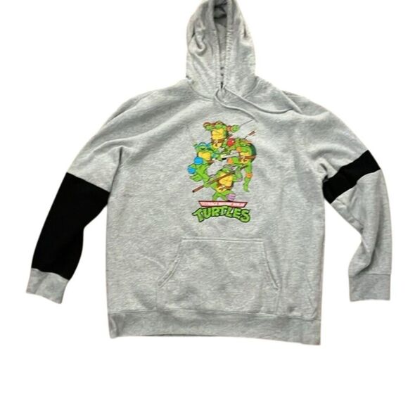 Nickelodeon Teenage Mutant Ninja Turtles Gray Hoodie Sweatshirt Adult Size 2XL - Picture 4 of 13